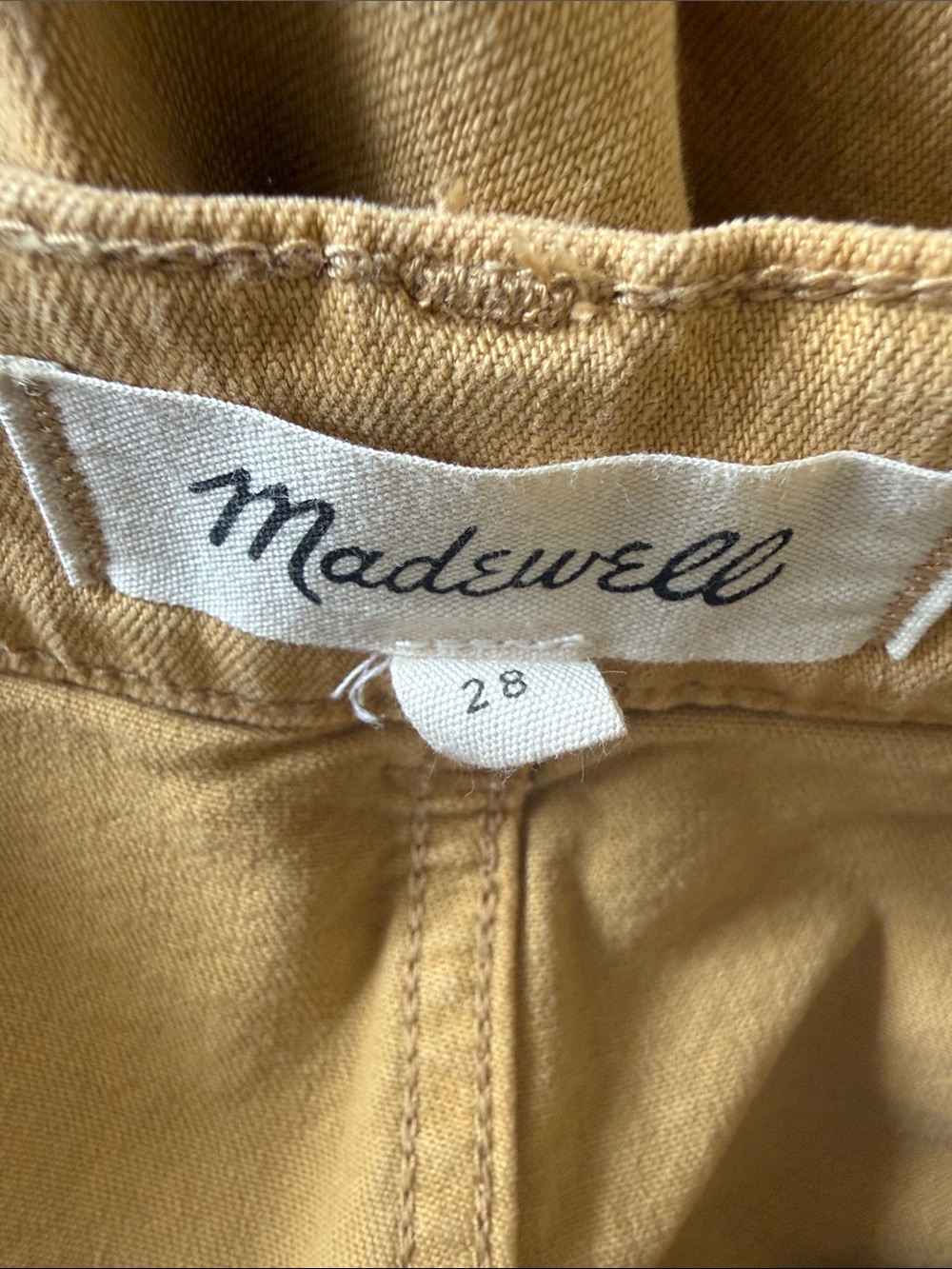 Madewell Emmett Wide-Leg Crop Pants in Mustard Yellow - Size 28 - Picture 9 of 9